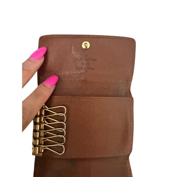 LOUIS VUITTON Vintage Logo Leather Logo Key Holder Case - Picture 8 of 8